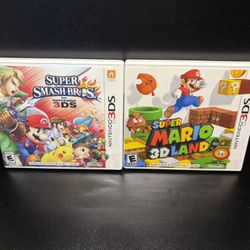 Super Mario 3D Land (3DS, 2011) & Super Smash Bros CIB USA 🇺🇸 1st Print