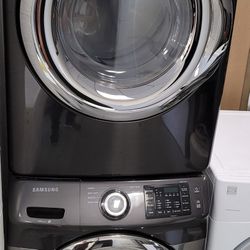 Samsung Front Load Washer And Stackable Gas Dryer Set 
