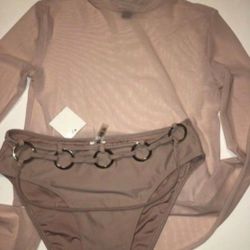 Forever21 Dusty Rose Bikini Set