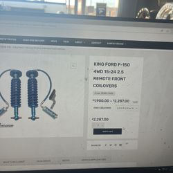 Ford F150 King Shocks Front N Rear With Adjustable Dampener