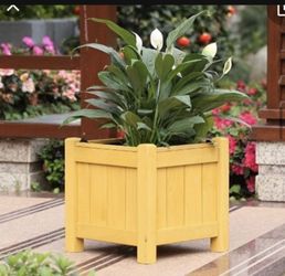 Yellow Square Planter