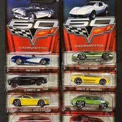 Hot Wheels “60th Anniversary Corvettes” (2013) - New in Blister Packs! 