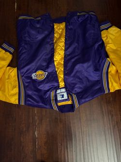 Vintage “ starter “  lakers satin bomber jacket