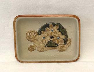 Vintage Takahashi San Francisco soap dish or trinket tray made in Japan turtle
