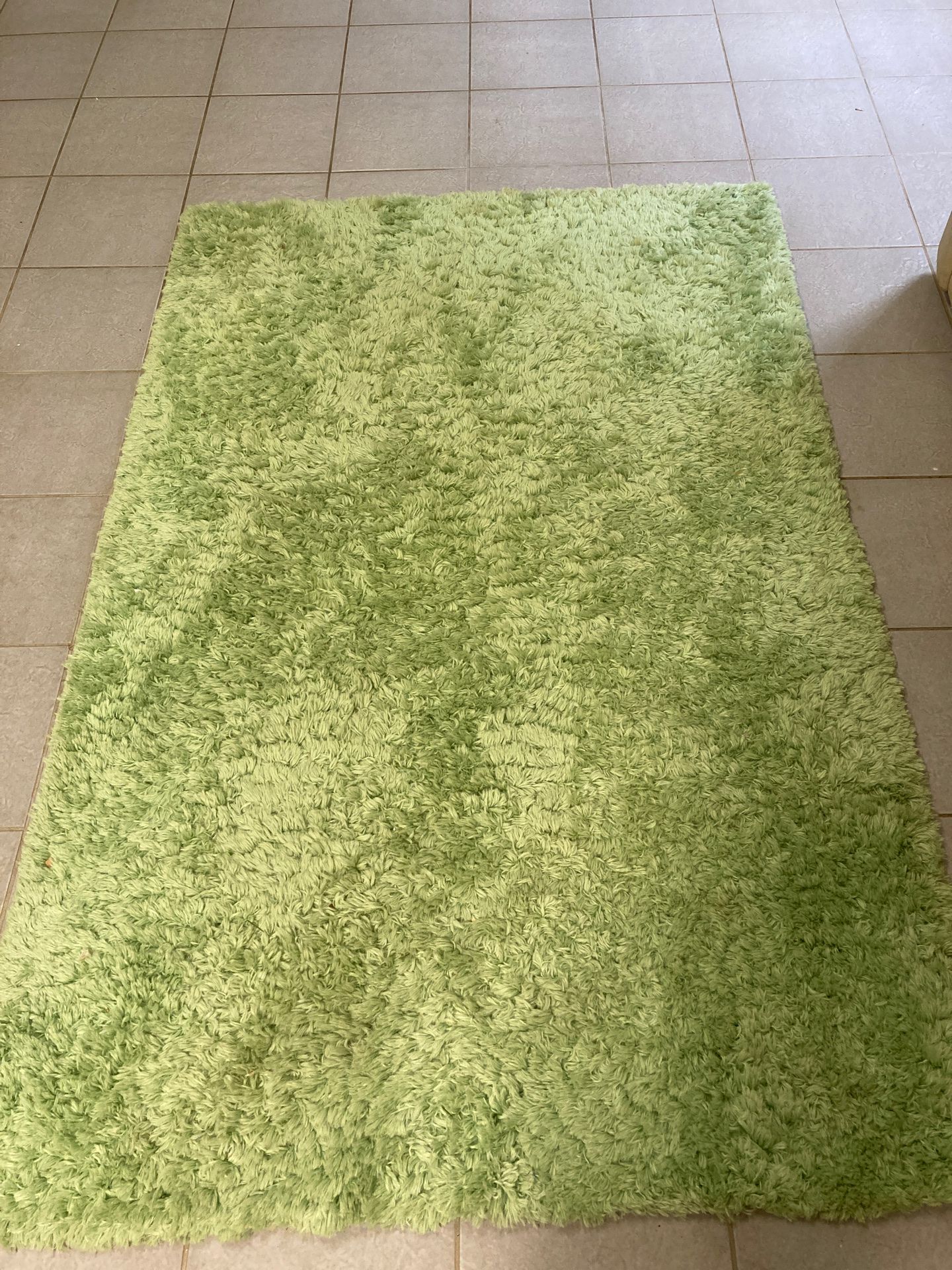 Light green floor rug