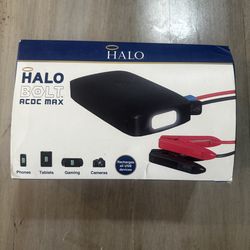 Car Jump Starter & Portable Power Bank Jumper Cables Emergency Kit Halo Bolt ACDC Max 55500