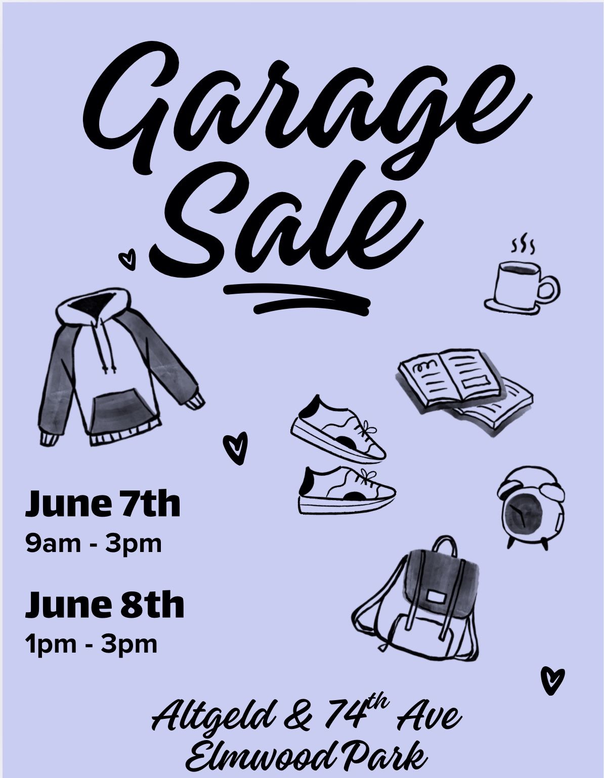 Elmwood Park Garage Sale! 6/7 & 6/8