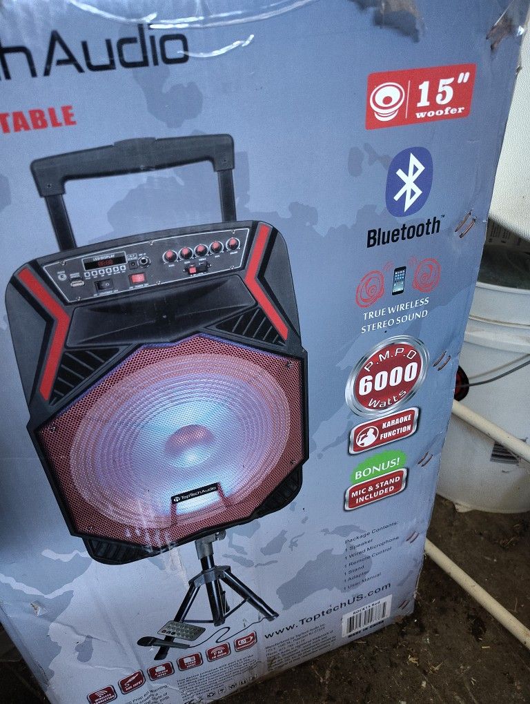 15 Inch Bluetooth Speaker New