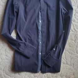 American Eagle Outfitters Dark Gray Button Down Shirt