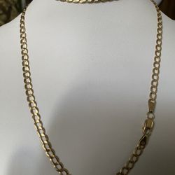 14k Solid Gold Cuban Necklace