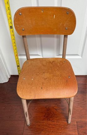 Wooden School Classroom Style Chair two hole on seat Just $5 xox