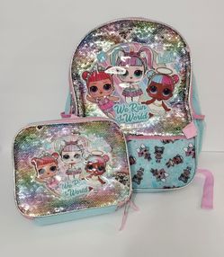 NEW L.O.L Surprise Backpack Bookback & Lunchbox