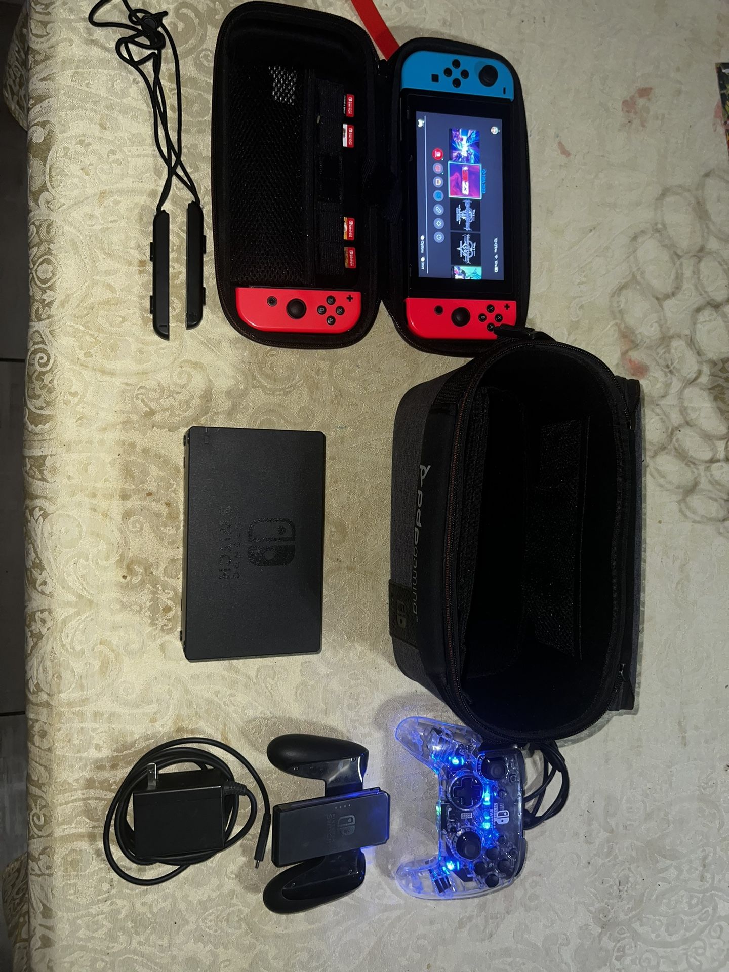 Nintendo Switch W/ PDP Hardback Case, 4 Games + Xtra Controllers