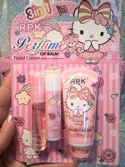 New Hello Kitty Lip Balm, Hand Lotion And Perfume Sets - $3.50 Each