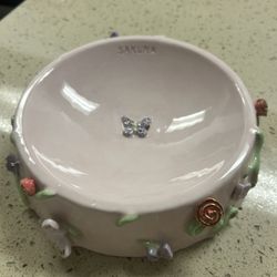 Pink Garden Food Bowl