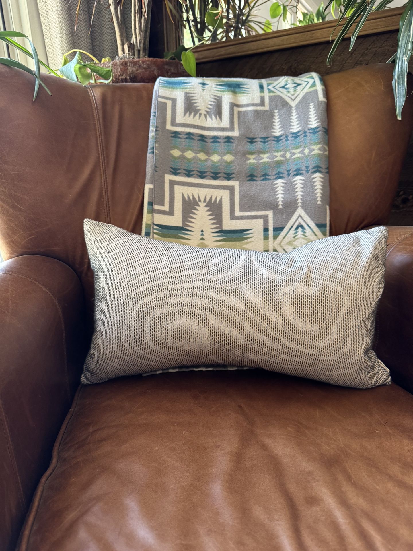 Bryar Wolf Handmade In Oregon Accent Pillow Rectangle Stripe Black Off White Rectangle Overstuffed Down Boho Textured