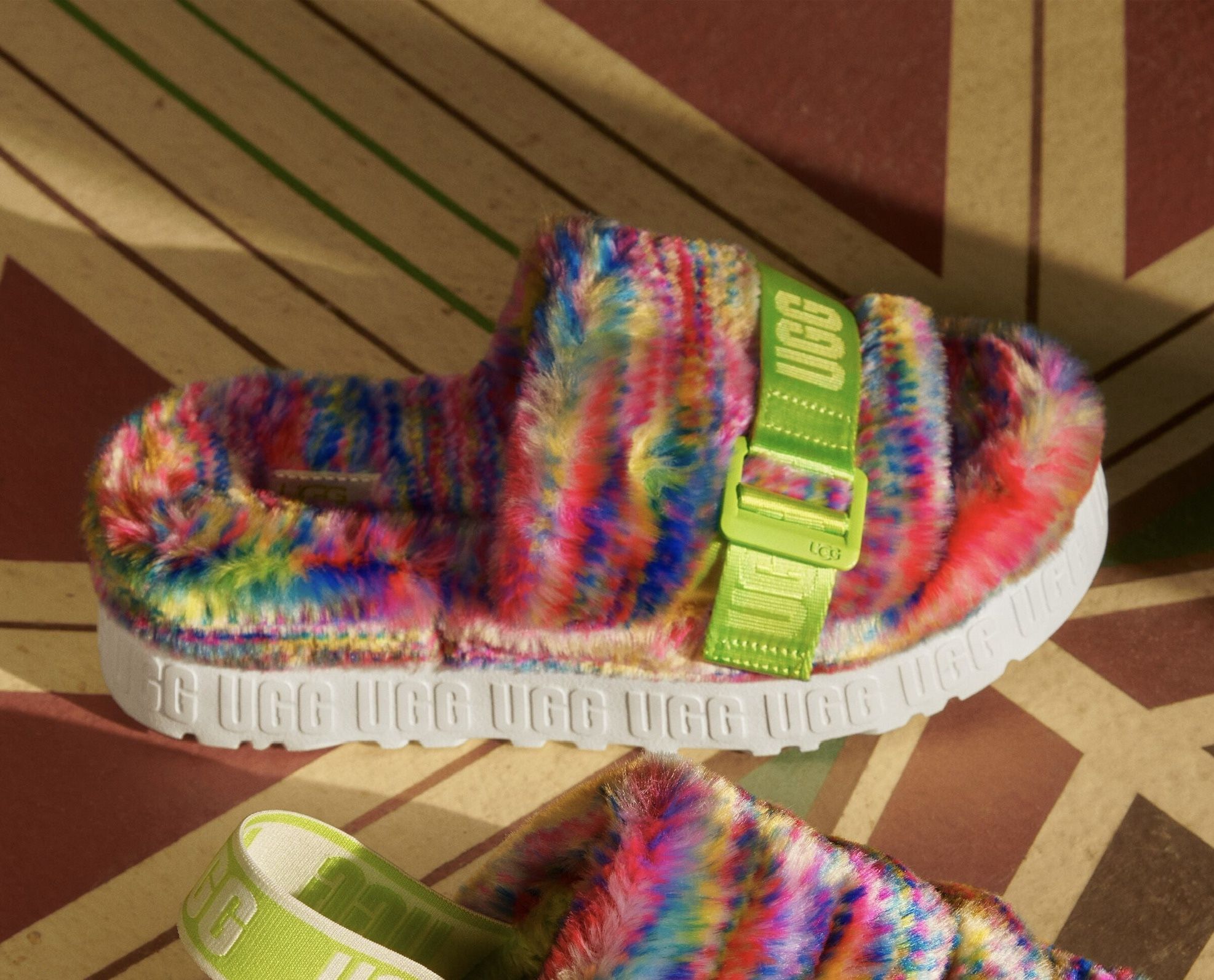 UGG® Fluffita Pixelate Slide Sandal