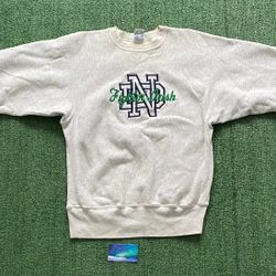 Vintage 1990s reverse weave Notre Dame Fighting Irish Crewneck