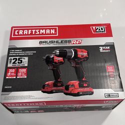 CRAFTSMAN V20 RP Brushless 2-Tool Combo Kit – NEW / COMPLETE SET