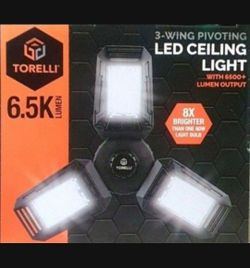 New! Torelli Tools 3-Wing Pivoting LED Ceiling Light
