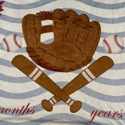 Baseball Infant Month Photo Background 
