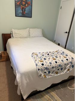Queen size Metal Bedframe & Mattress