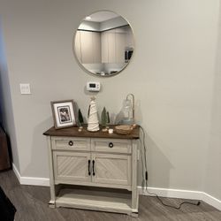 Wayfair 35.4"' W Farmhouse Console Table with Storage Shelf, Drawers & Doors