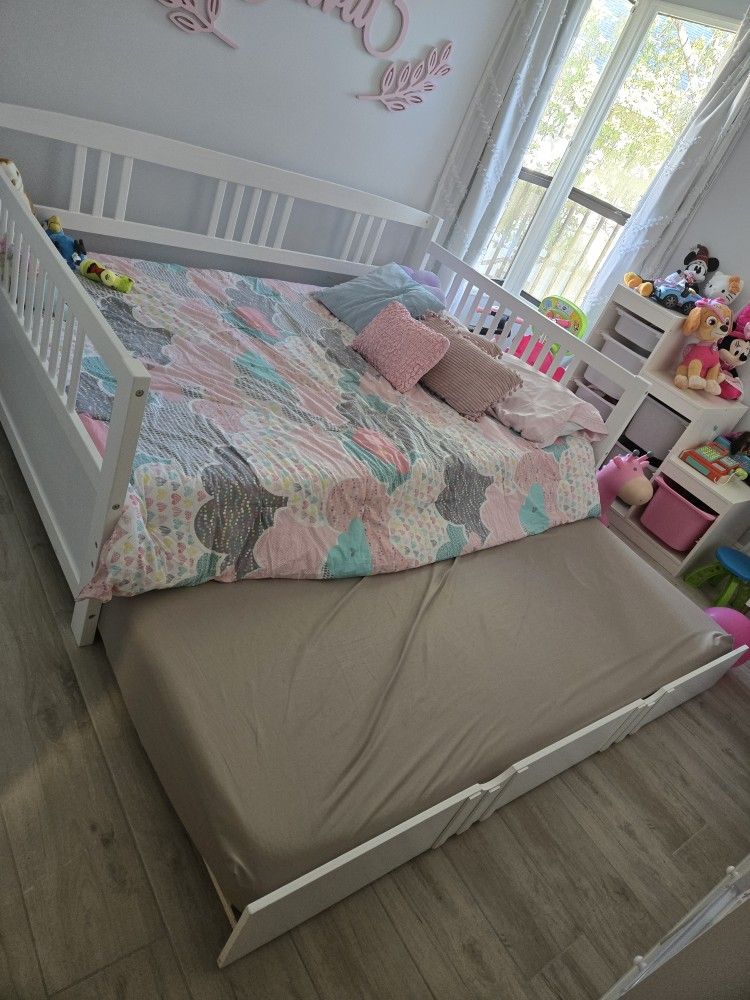 Full Bed With Trundle Twin Bed 