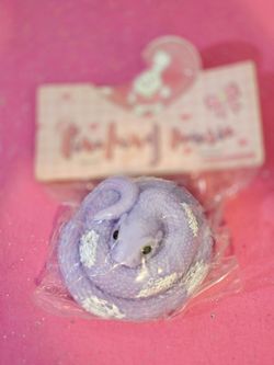 Purple & White Snake Squishy Stress Relief Fidget Squeeze Toy