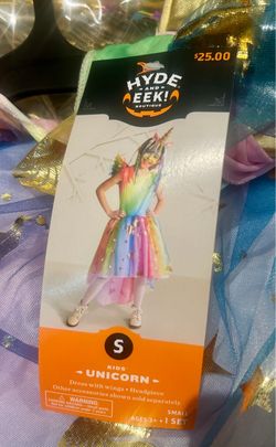 Kids Rainbow Unicorn costume set for kids, size Small, ages 3+