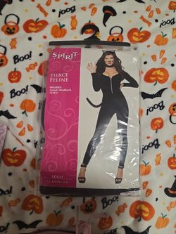 Halloween Fierce Feline custome  Color Black, Size Small