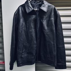 Jos A Bank Leather Jacket Size 2xl 