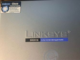 Hub LinkSYS SR 2016 16 Port 10/100/1000, ( Will Ship Buyer Expense)