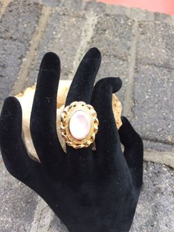 Vermeil Sterling L Pink Chrysoberyl Ring 6