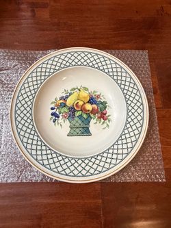 Villeroy & Boch Basket 12.5” Large Serving Bowl Fruit W Germany Vintage New