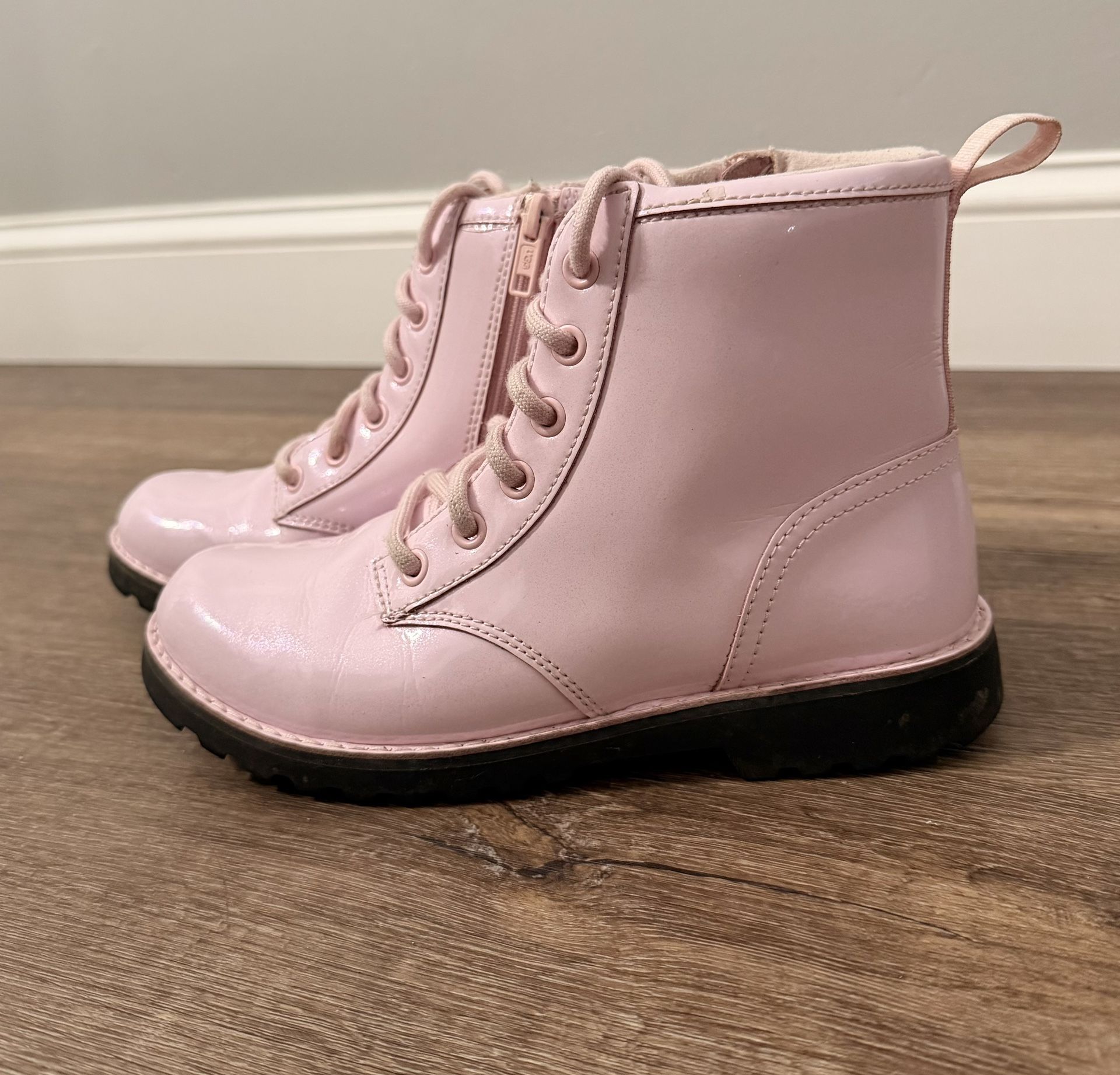 UGG Girls Pink Patent Boots – Youth Size 4