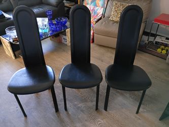 6 dining room chairs, made in Italy bought from Italy 2000