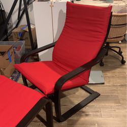 IKEA Chair And Matching Ottoman