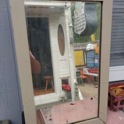 1921 Year Antique Wood Mirror