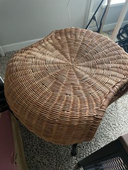 Perfect Condition Natural Rattan Stool - Moving Sale