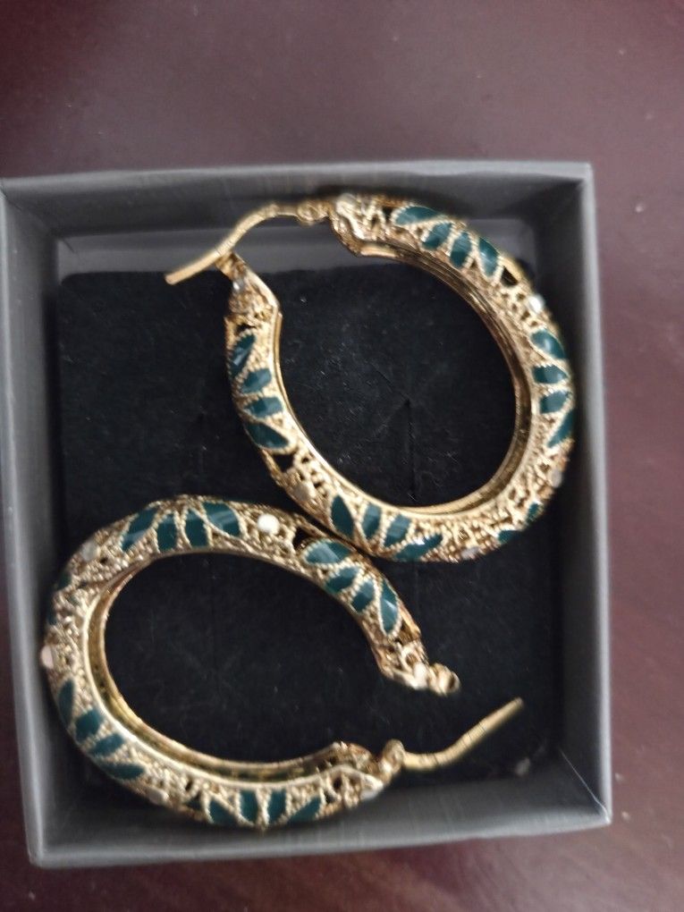 Gold Plated, Real Silver, Plated Earrings