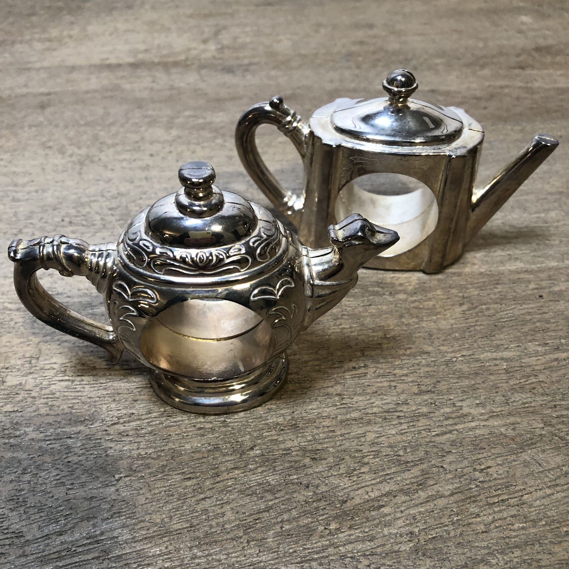 Godinger Silver Teapot Napkin Rings