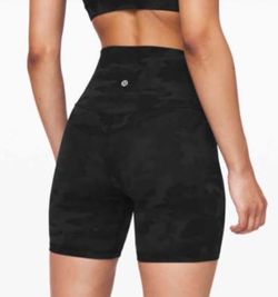 Lululemon Align Short 8" Size 6 Camo Deep Coal Black Multi Leggings LIKE NEW WORN ONCE