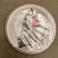 Friendly Tomte: Package of 8 round Salad/Dessert plates - 8” diameter