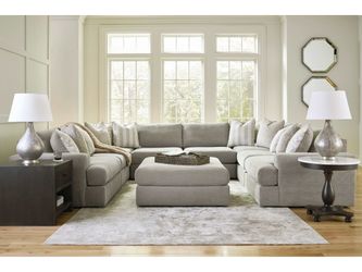 Avaliyah Ash Gray Chenille Modular Sectional Units