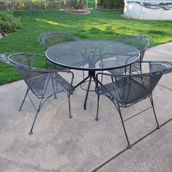 Very Solid Wrought Iron Patio Set 