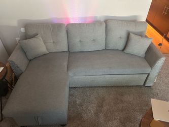 Gray Sofa with Storage