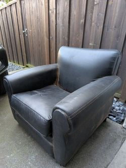 Leather easy chair