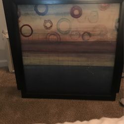 32”x 32 1/2 Piece Of Art In Black Frame