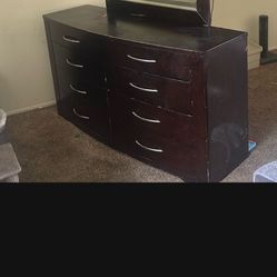 BLACK Wood DRESSER
